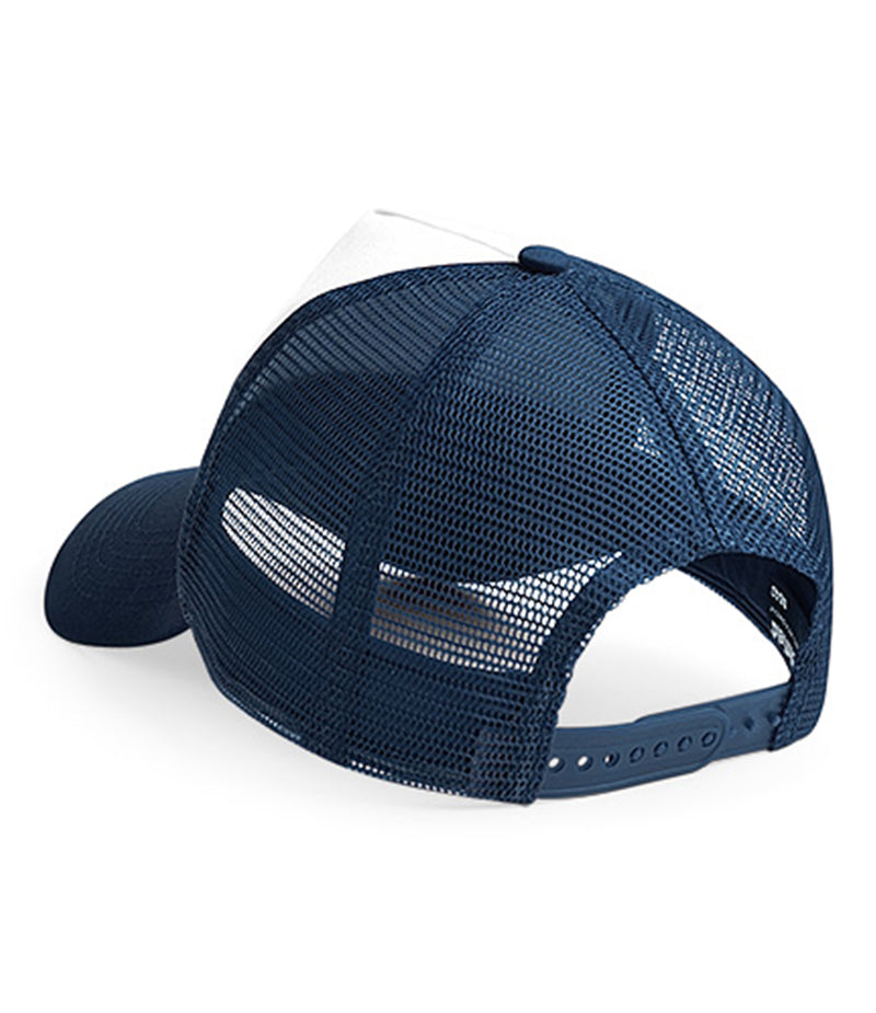 Load image into Gallery viewer, Beechfield Snapback Trucker Cap | French Navy Blue/White

