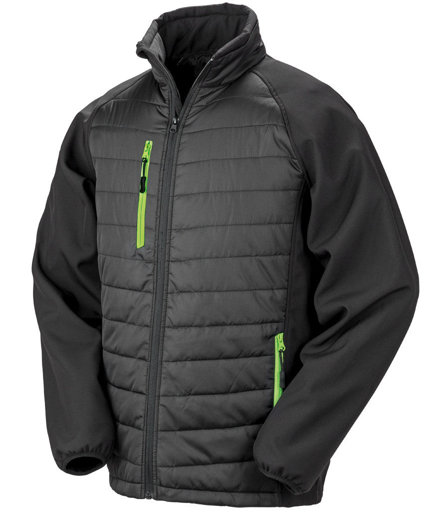 Result Genuine Recycled Compass Padded Jacket RS237
BLACK/GREEN