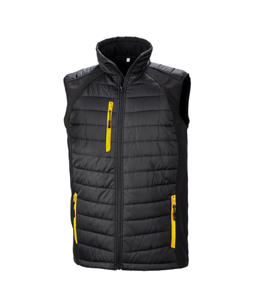 Result Genuine Recycled Compass Padded Gilet RS238
BLACK/YELLOW